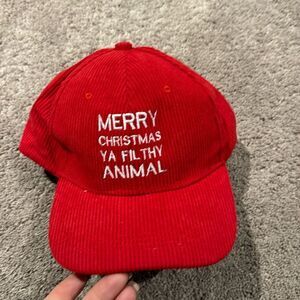 Merry Christmas ya filthy animal!! Corduroy hat! NWT